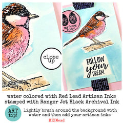 Follow Your Dream Bird Rubber Stamp