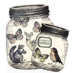 Short Mason Jar Rubber Stamp