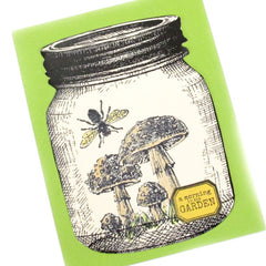 Large Mason Jar Rubber Stamp