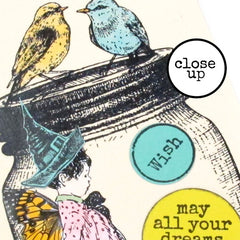 Three Little Birds Rubber Stamp