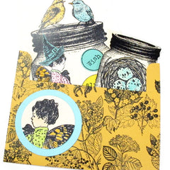 Three Little Birds Rubber Stamp