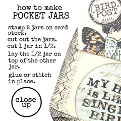 mason jar rubber stamp art techinique