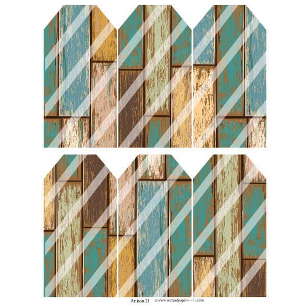 Artisan 21 Rustic Wood Tags Collage Sheet