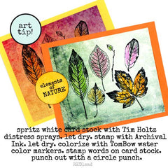 Forest Leaves Rubber Stamp