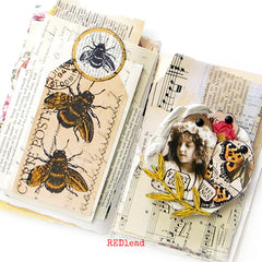 Wood Mount Bee Rubber Stamps