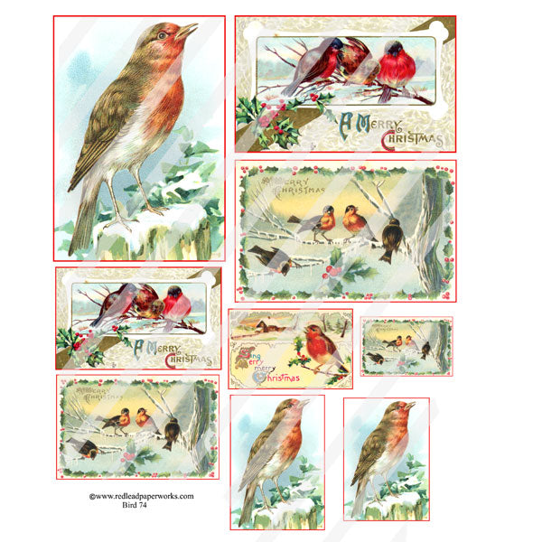 Bird 74 Collage Sheet