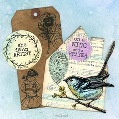 Phoebe Bird Rubber Stamp