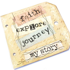 Junk Journal Words Rubber Stamps