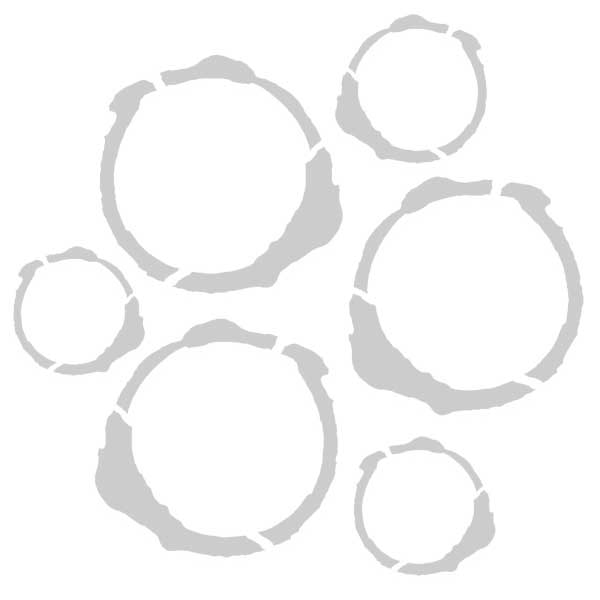 Broken Circles Art Stencil 6 x 6