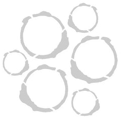 Broken Circles Art Stencil 6 x 6