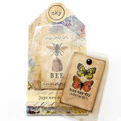 Butterfly Defined Wood Mount Rubber Stamp