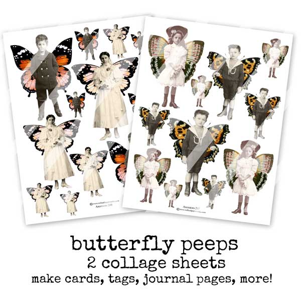 Butterfly Peeps Ancestors Collage Sheet Collection