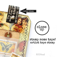 butterfly tag rubber stamp
