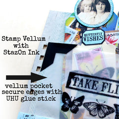 how to rubber stamp on vellum