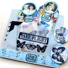 Butterfly book page art