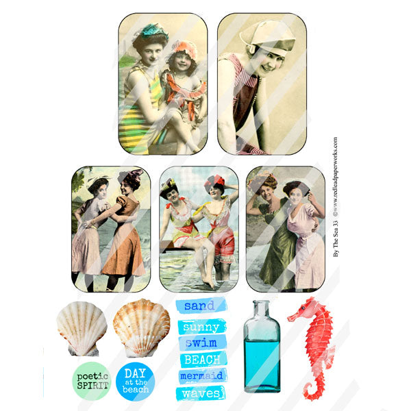 By the Sea 33 Altoid Collage Sheet