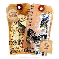 Wood Mount Butterfly Rubber Stamp