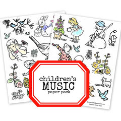 Children's Music Coloring Pages Paper Pack