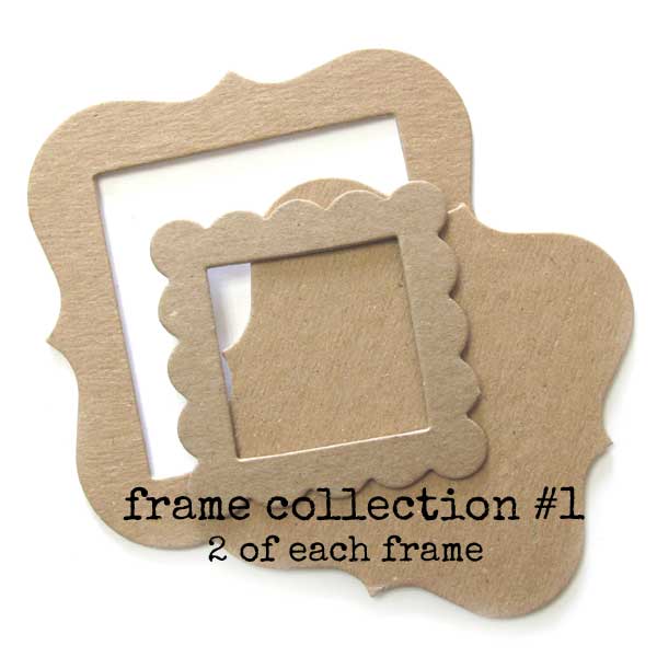 Chipboard Frame Shapes Collection 1