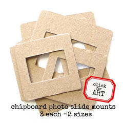 6 Chipboard Photo Slide Mount Collection