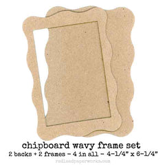 2 Chipboard Wavy Frame Sets