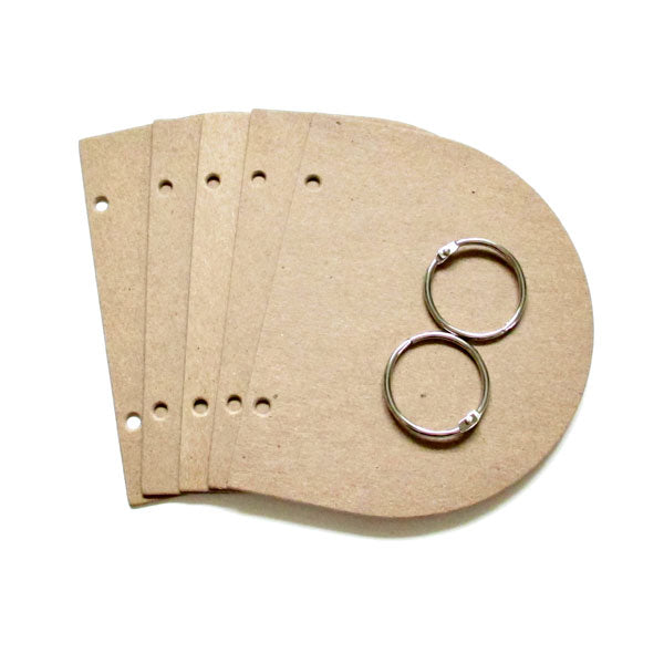 Chipboard Half Circle Book