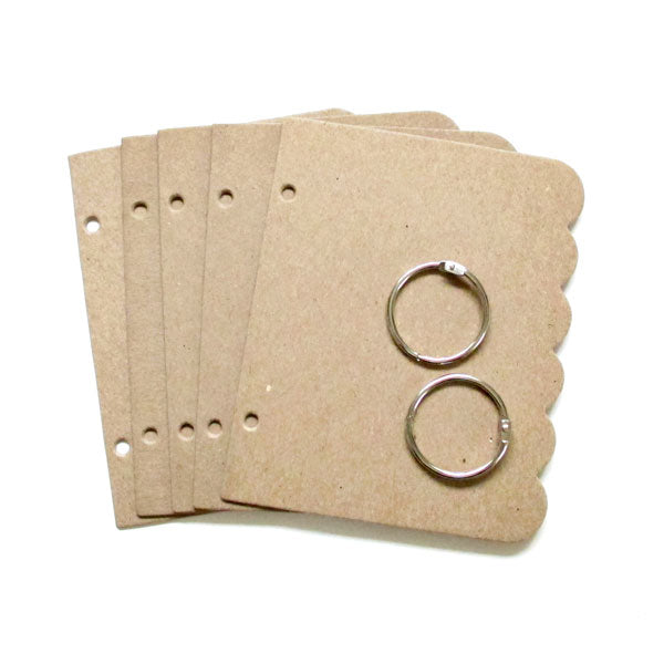 Chipboard Scallop Book