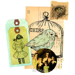 Chirp Bird Rubber Stamp