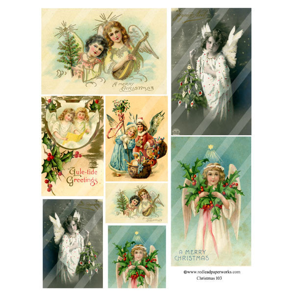 Christmas Angels Collage Sheet 103