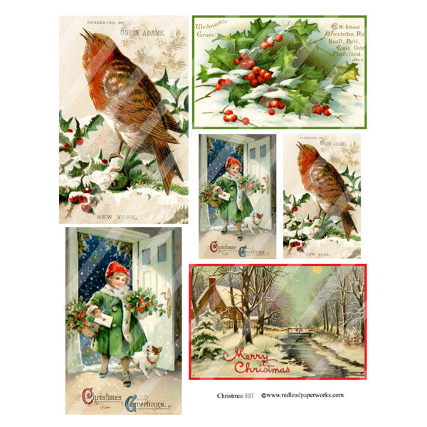 Christmas Collage Sheet 107