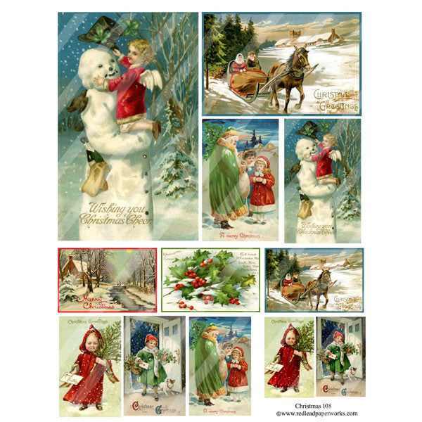 Christmas Collage Sheet 108
