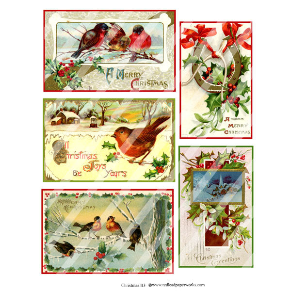 Christmas Bird Postcards