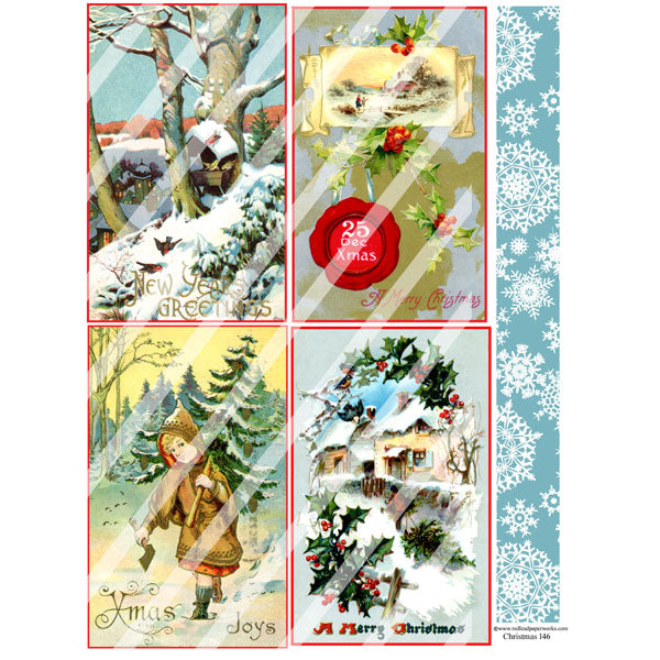 Christmas 146 Collage Sheet