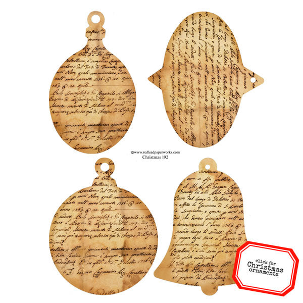 Scripts Ornament Christmas Script Ornaments Collage Sheet 192