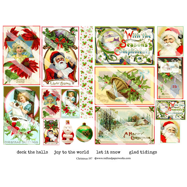 Christmas 197 Collage Sheet