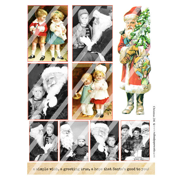 Christmas Artist Trading Cards Collage Sheet 206