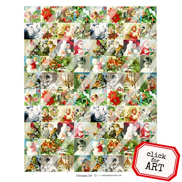 Christmas Patchwork Quilt Collage Sheet 218