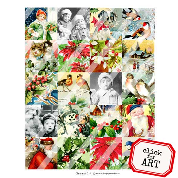 Christmas Patchwork Quilt 219 Collage Sheet