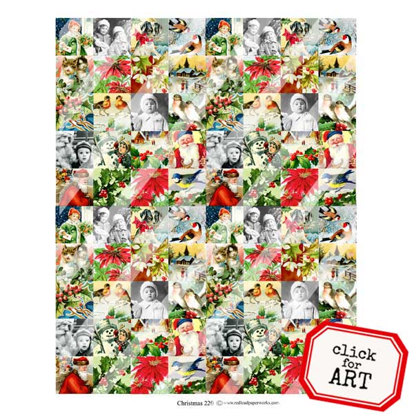 Christmas Patchwork Quilt Collage Sheet 220