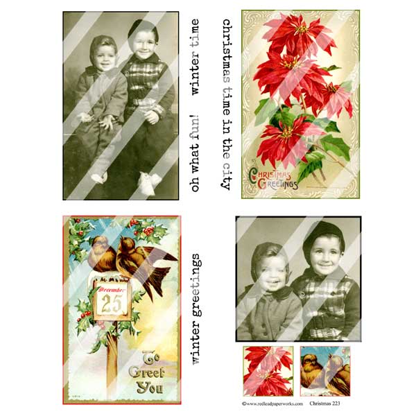 Christmas Collage Sheet 223