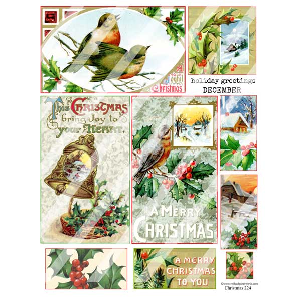 Christmas Collage Sheet 224