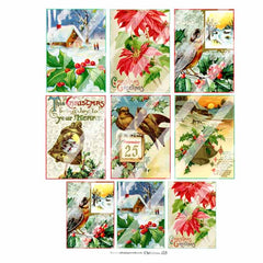 Artist Trading Card Christmas Collage Sheet 225