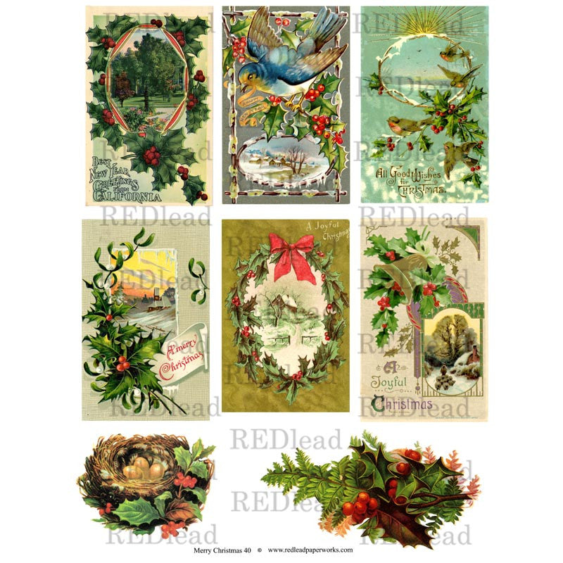 Christmas Collage Sheet 40