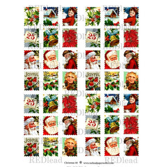 Christmas Collage Sheet 60  - Postage