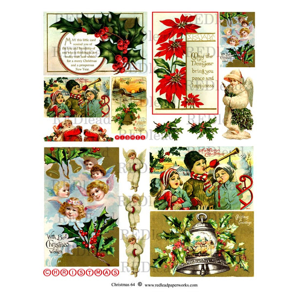 Christmas Collage Sheet 64