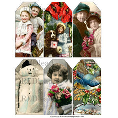 Christmas Collage Sheet 67 - Christmas Tags