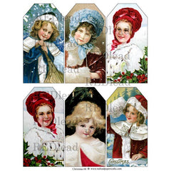Christmas Collage Sheet - 68 Christmas Tags