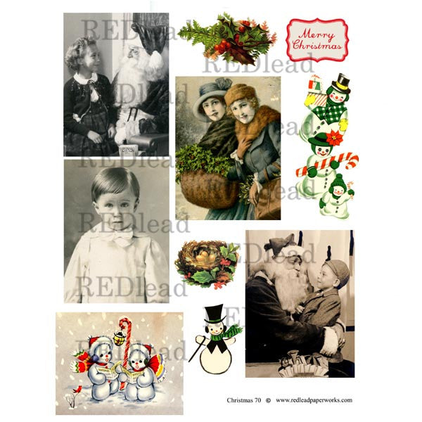 Christmas Collage Sheet 70