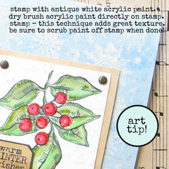 Mistletoe Rubber Stamp Save 30%