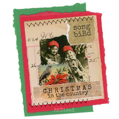 Christmas in the Country Wood Mount Rubber Stamp